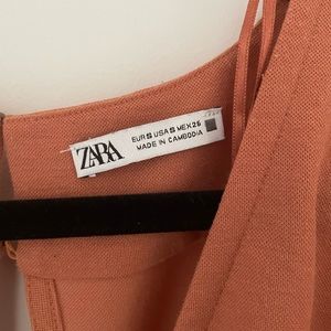 Burnt orange jumpsuit w/tie